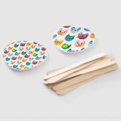 Éventail Chats aquarelles et amis (Non-assemblé)