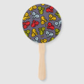 Éventail Chats plus bananes (Dos)