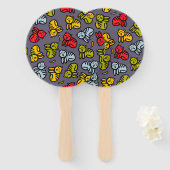 Éventail Chats plus bananes (Devant et derrière)