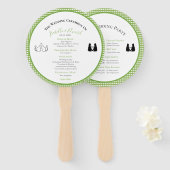 Éventail Chats romantiques en amour Programme de mariage ve (Devant et derrière)