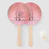 Éventail Chaussures en Ballet Rose Ballerina (Devant et derrière)