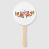 Éventail Cheerful Heart by Lydia's Art Sangria (Dos)