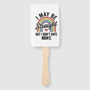 Éventail Chemise de fierté arc-en-ciel Straight But Kind Vi