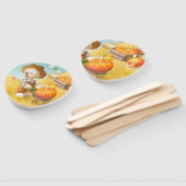 Éventail Cher fermier chien avec Citrouille (Non-assemblé)