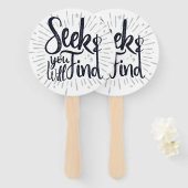 Éventail Cherchez Et Vous Trouverez Gospel Saypture Art (Devant et derrière)