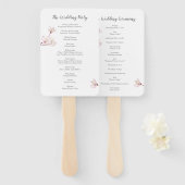 Éventail Cherry Blossom Japonais Sakura Wedding Programme (Devant et derrière)