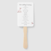 Éventail Cherry Blossom Japonais Sakura Wedding Programme (Dos)