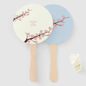 Éventail Cherry Blossom Mariage à thème (Devant et derrière)