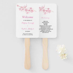Éventail Cherry Blossom Programme de mariage de la flore ma