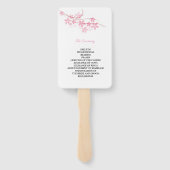 Éventail Cherry Blossom Programme de mariage de la flore ma (Dos)