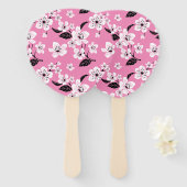 ÉVENTAIL CHERRY BLOSSOM - SAKURA (LITE PINK) (Devant et derrière)