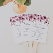 Éventail Cherry Blossom Wedding Program
