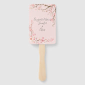 Éventail Cherry Blossom Wedding Program (Dos)