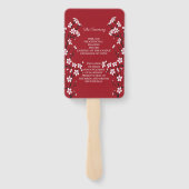 Éventail Cherry Blossom Wedding Program (Dos)