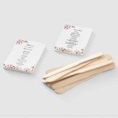 Éventail Cherry Blossom Wedding Program Hand Fan (Non-assemblé)