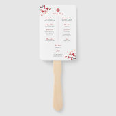 Éventail Cherry Blossoms Double Xi Chinese Wedding Programm (Dos)