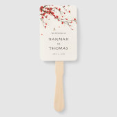 Éventail Cherry Blossoms Floral Wedding Program (Devant)