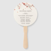 Éventail Cherry Blossoms Floral Wedding Programme Ventilate (Dos)