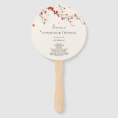 Éventail Cherry Blossoms Floral Wedding Programme Ventilate (Devant)