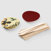 Éventail Chevalier médiéval/dragon/château fantastique (Non-assemblé)