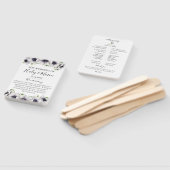 Éventail Chic Anemone Floral Wedding Programme Hand Fan (Non-assemblé)