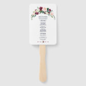 Éventail Chic Aquarelle Blush Rose Floral Wedding Programme (Dos)