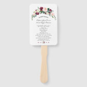 Éventail Chic Aquarelle Blush Rose Floral Wedding Programme (Devant)