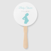 Éventail Chic Boy Baby shower Femme Enceinte Bump bébé (Devant)