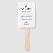 Éventail Chic Calligraphie Mariage Jour Chronologie (Devant)