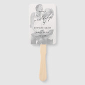Éventail Chic Calligraphy Simple Photo Wedding Programme (Devant)