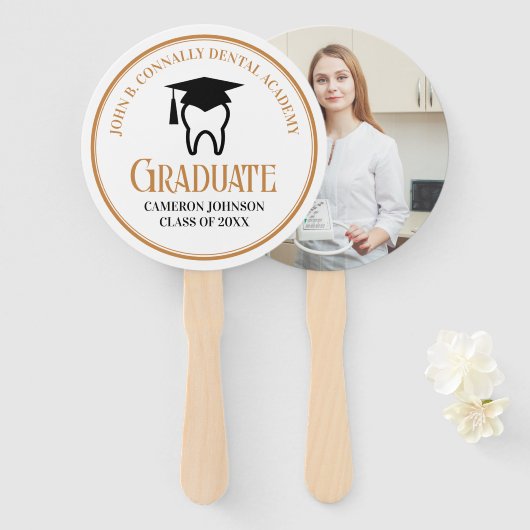Éventail Chic Dental School Custom Dentist Gradust Party (Devant et derrière)
