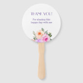 Éventail Chic Lilac Roses Roses Roses Rose Bright Floral Fê (Dos)