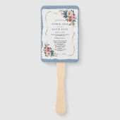 Éventail Chic Misty Rose Dusty Blue Floral Wedding Programm (Devant)