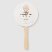 Éventail Chic moderne aquarelle glace Fête des mariées crèm (Devant)