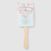 Éventail Chic Ombre French Garden Wedding Ceremony Programm (Devant)