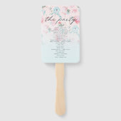 Éventail Chic Ombre French Garden Wedding Ceremony Programm (Dos)