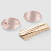 Éventail Chic Parties scintillant  Rose Gold Sweet 16 (Non-assemblé)