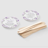 Éventail Chic Pastel Purple Floral Programme de mariage Fan (Non-assemblé)
