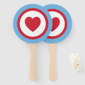 Éventail Chicago Love | Ventilateurs | Bleu (Devant et derrière)