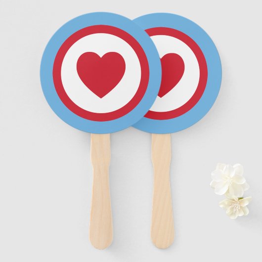 Éventail Chicago Love | Ventilateurs | Bleu (Devant et derrière)