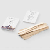Éventail Chicago Skyline Watercolor Wedding Program (Non-assemblé)