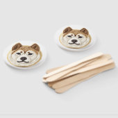 Éventail Chien Akita Inspiré de la 3D (Non-assemblé)
