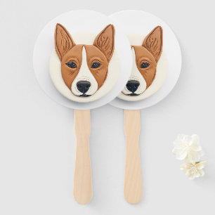 Éventail Chien Basenji Inspiré 3D