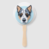 Éventail Chien Blue Heeler Inspiré 3D (Devant)