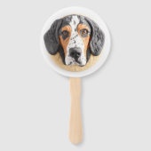 Éventail Chien Bluetick Coonhound Inspiré 3D (Dos)