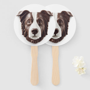 Éventail Chien Border Collie Inspiré 3D