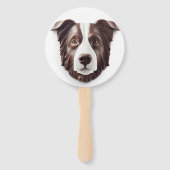 Éventail Chien Border Collie Inspiré 3D (Devant)