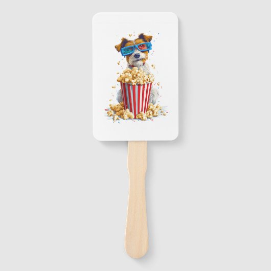 Éventail Chien de soirée cinéma Popcorn Pup (Devant)