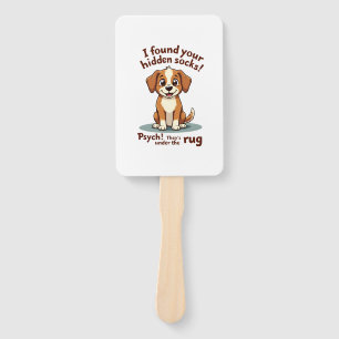 Éventail Chien Drôle Chaussettes Cachées Citation Vintage D