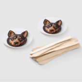 Éventail Chien Kelpie Australien Inspiré de la 3D (Non-assemblé)